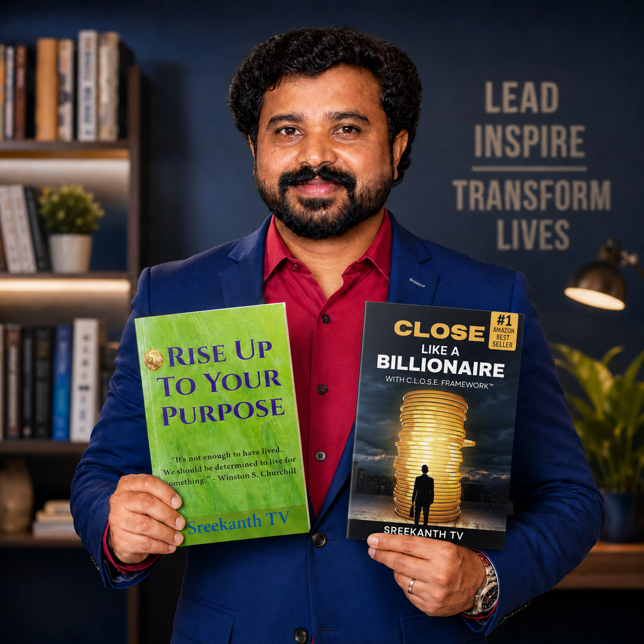 Sreekanth TV — IT Employee Engagement & Retention Consultant, holding his bestselling books